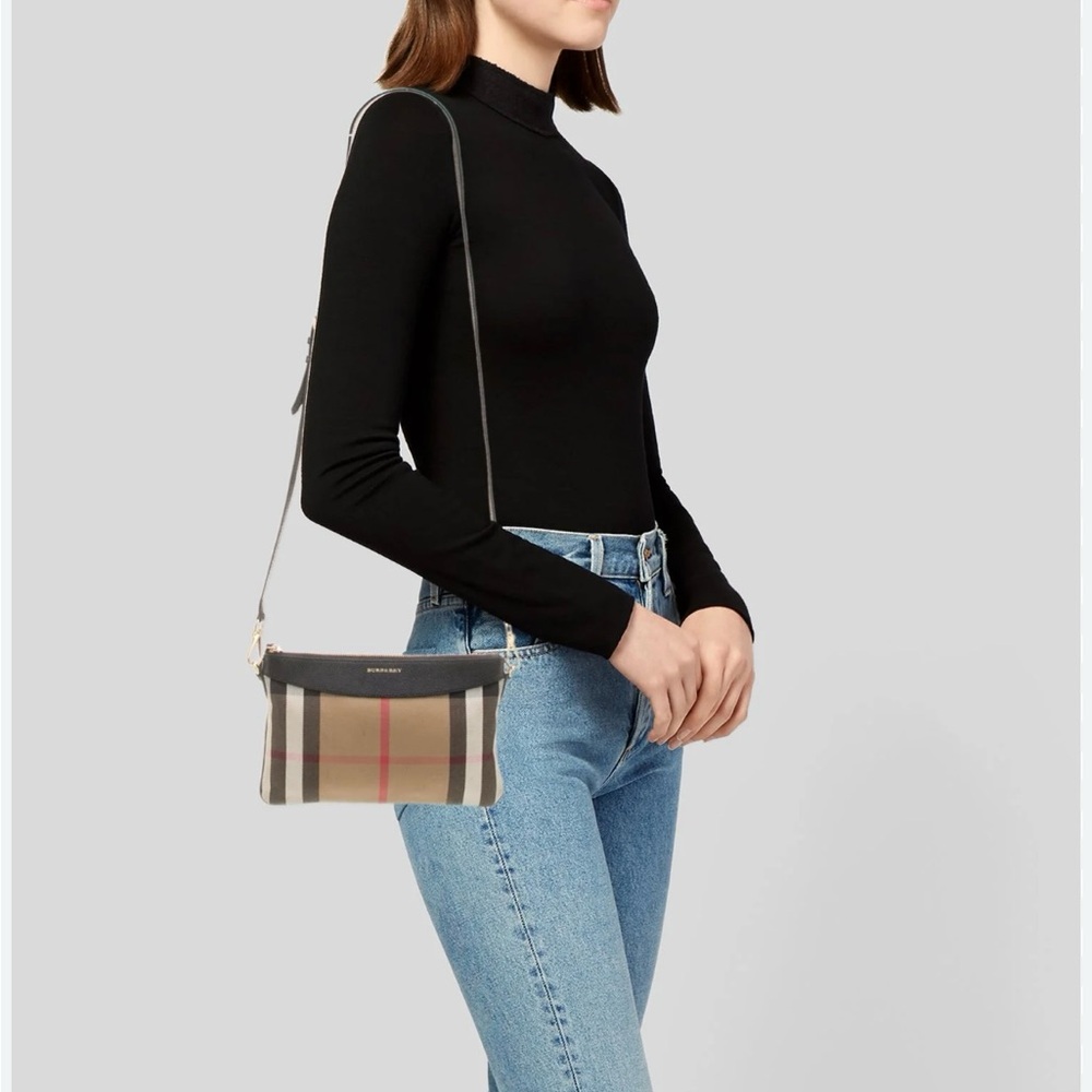 Burberry Checkered Crossbody Bag - Blue